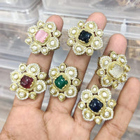 Kavita Art Glamorous Pota And Austrian Stone Statement Ring