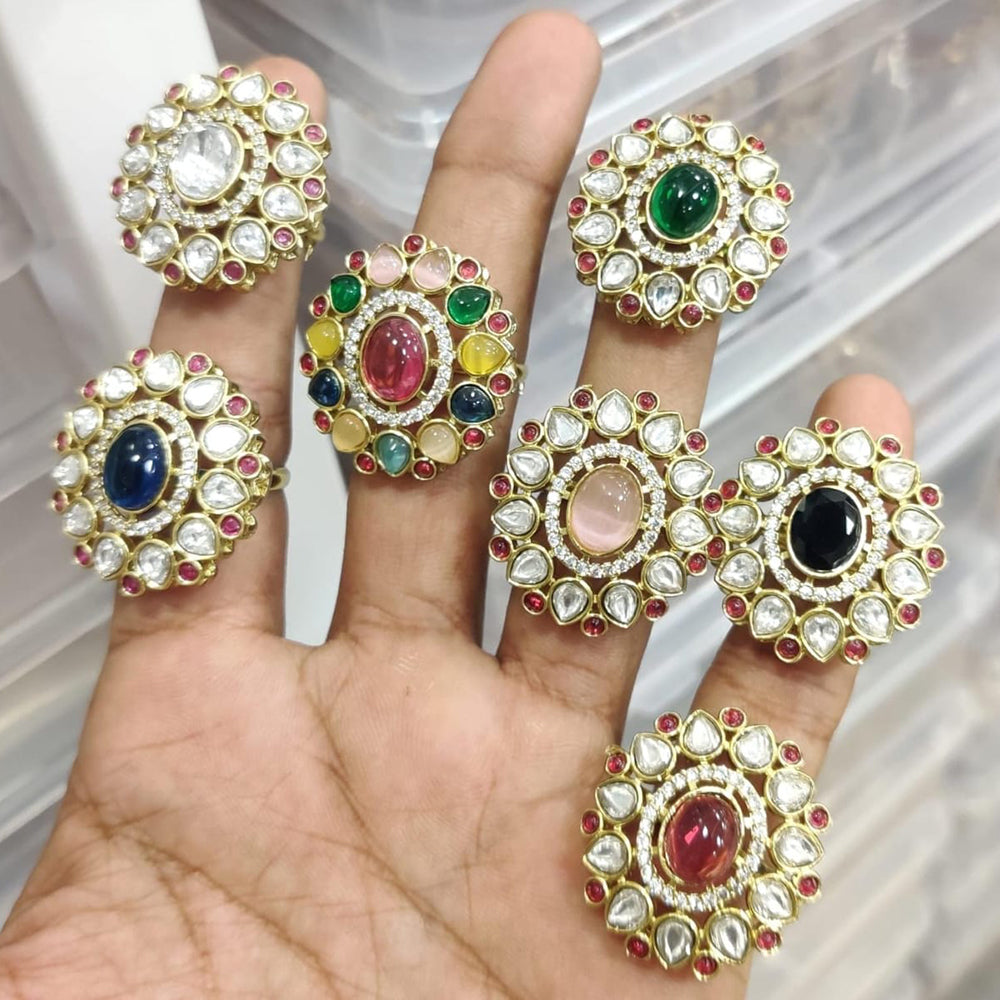 Kavita Art Glamorous Pota And Austrian Stone Statement Ring