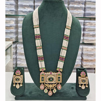 Kavita Art Heritage Pota Stone And Pearl Long Necklace Set