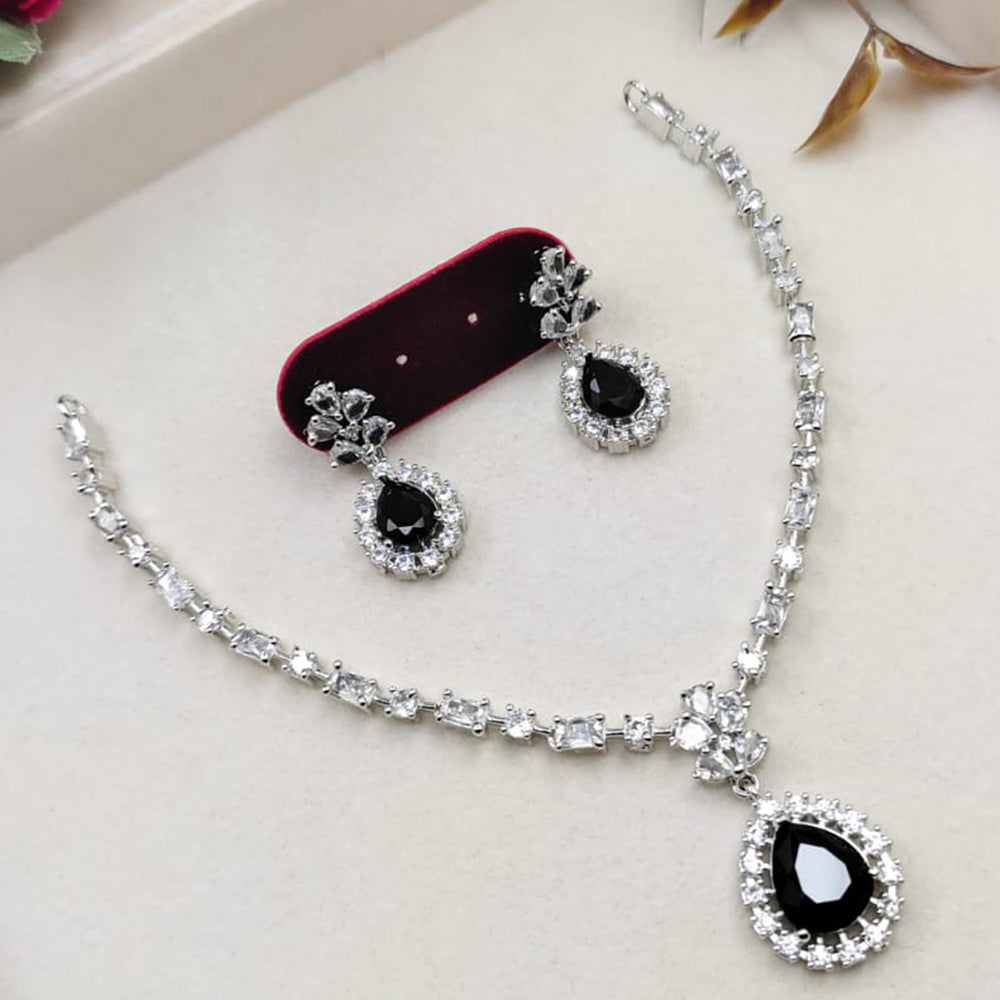 Kavita Art Shimmering Crystal With Austrian Stone Necklace Set