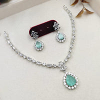 Kavita Art Shimmering Crystal With Austrian Stone Necklace Set