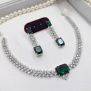 Kavita Art Shimmering Crystal With Austrian Stone Necklace Set