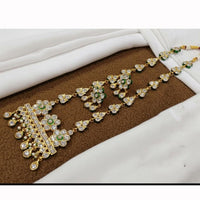 Kavita Art Premium Austrian Stone And Pearl Long Necklace Set