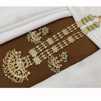 Kavita Art Premium Austrian Stone And Pearl Long Necklace Set