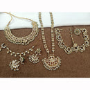 Kavita Art Premium Austrian Stone And Pearl Bridal Set 