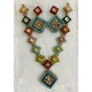 Kavita Art Premium Crystal Stone And Pearl Necklace Set