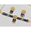 Kavita Art Crystal Stone And Pearl Designer Choker Necklace Set