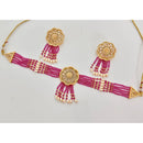 Kavita Art Crystal Stone And Pearl Designer Choker Necklace Set