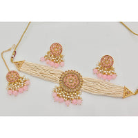 Kavita Art Crystal Stone And Pearl Designer Choker Necklace Set