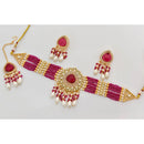 Kavita Art Crystal Stone And Pearl Designer Choker Necklace Set