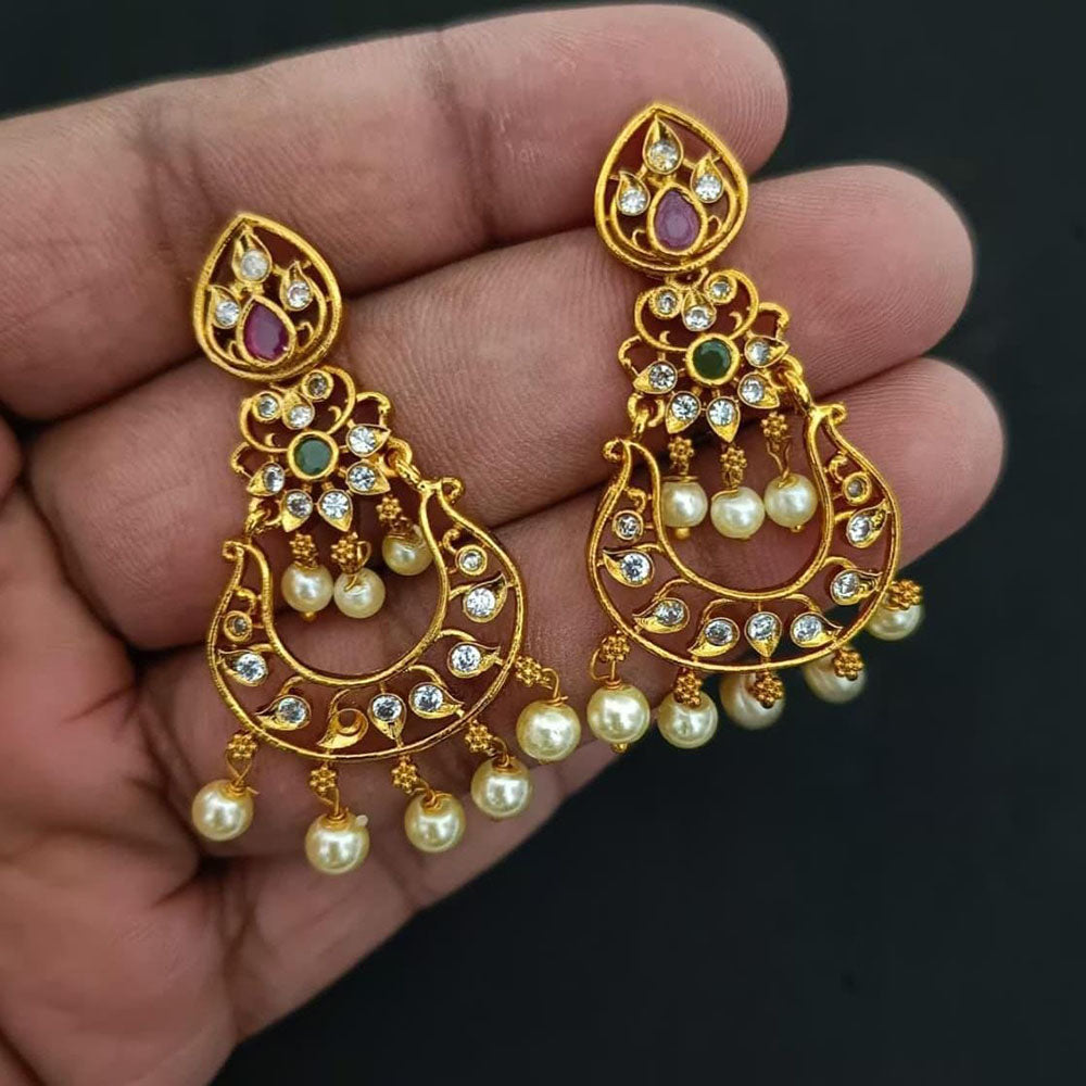 Kavita Art Designer Austrian Stone And Beads Dangler Earrings