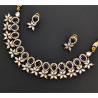 Kavita Art Premium Crystal And Pota Stone Designer Necklace Set