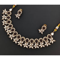 Kavita Art Premium Crystal And Pota Stone Designer Necklace Set
