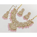 Kavita Art  Elegant Pota Stone Pearl And Beads Necklace Set