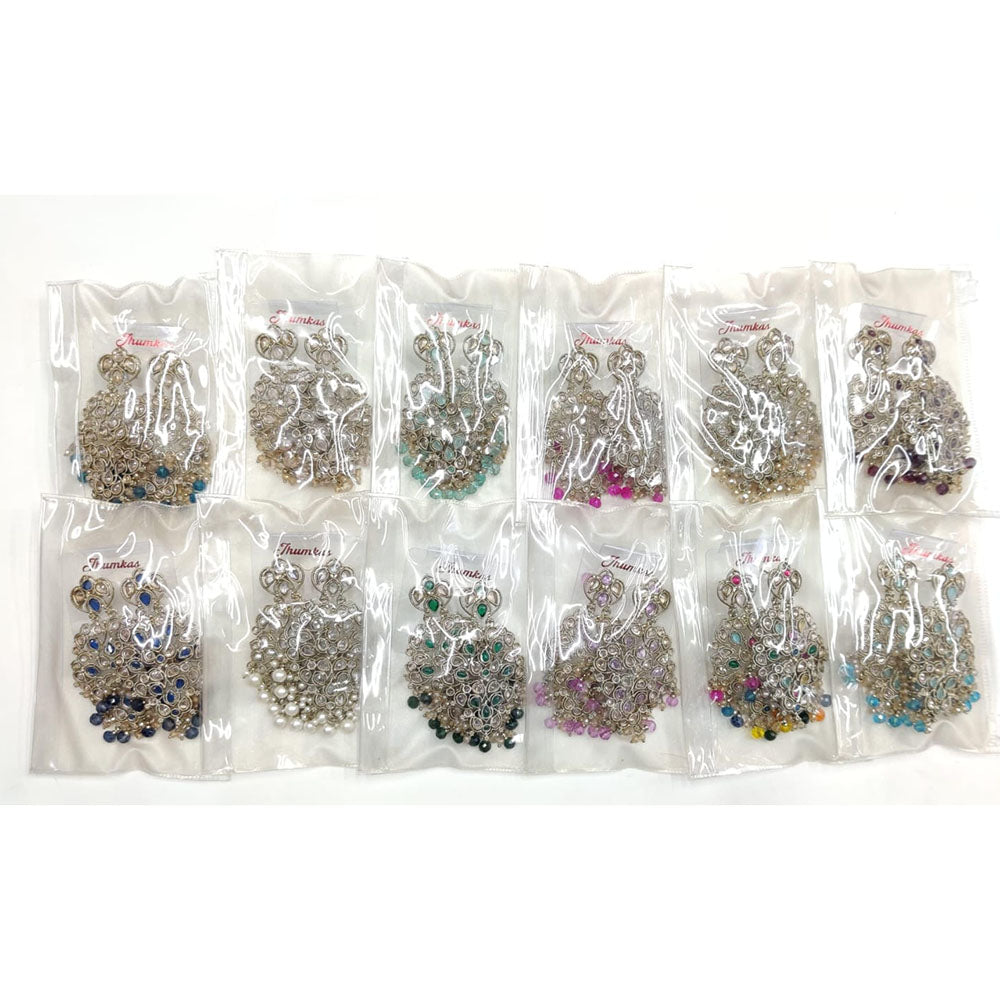 Kavita Art Royal Crystal Stone And Pearl Statement Dangler Earrings