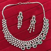 Kavita Art Premium American Diamond Sparkle Necklace Set