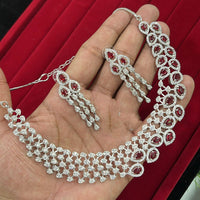 Kavita Art Premium American Diamond Sparkle Necklace Set