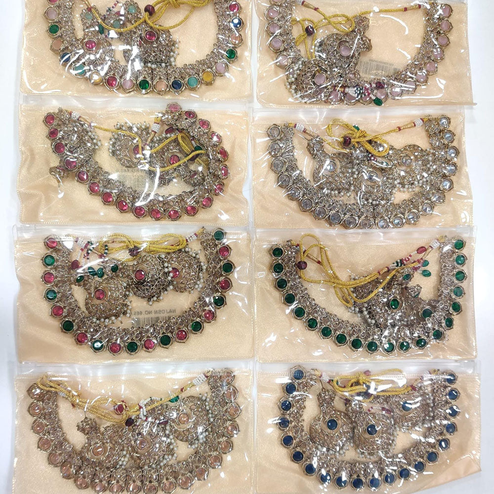 Kavita Art Elegant Crystal Stone And Pearl Designer Necklace Set