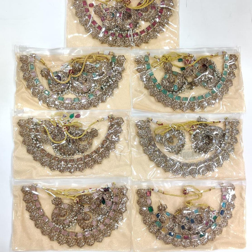 Kavita Art Elegant Crystal Stone And Pearl Designer Necklace Set