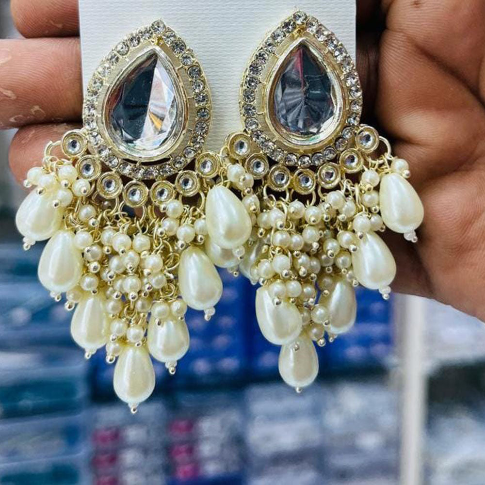 Kavita Art Luxury Kundan Stone And Pearl Ethnic Dangler Earrings