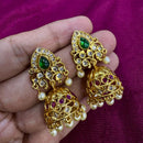 Kavita Art Designer Pota Austrian Stone And Pearl Jhumki Earrings