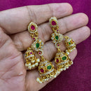 Kavita Art Designer Pota Austrian Stone And Pearl Jhumki Earrings