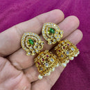 Kavita Art Designer Pota Austrian Stone And Pearl Jhumki Earrings