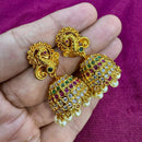 Kavita Art Designer Pota Austrian Stone And Pearl Jhumki Earrings