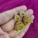Kavita Art Designer Pota Austrian Stone And Pearl Jhumki Earrings