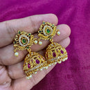Kavita Art Designer Pota Austrian Stone And Pearl Jhumki Earrings