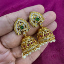 Kavita Art Designer Pota Austrian Stone And Pearl Jhumki Earrings