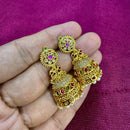 Kavita Art Designer Pota Austrian Stone And Pearl Jhumki Earrings