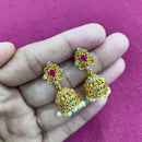 Kavita Art Designer Pota Austrian Stone And Pearl Jhumki Earrings