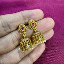 Kavita Art Designer Pota Austrian Stone And Pearl Jhumki Earrings