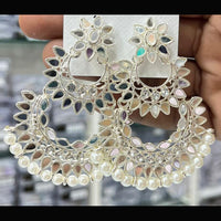 Kavita Art Royal Mirror Stone And Pearl Designer Earrings
