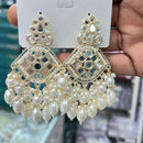 Kavita Art Royal Mirror Stone And Pearl Designer Earrings
