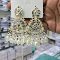 Kavita Art Royal Mirror Stone And Pearl Designer Earrings