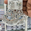 Kavita Art Royal Mirror Stone And Pearl Designer Earrings