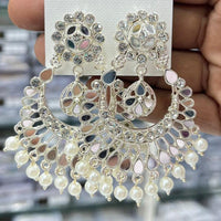 Kavita Art Royal Mirror Stone And Pearl Designer Earrings