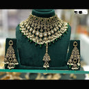 Kavita Art Royal Polki Kundan Stone And Pearl Choker Necklace Set