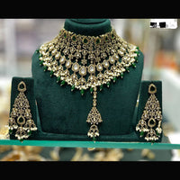 Kavita Art Royal Polki Kundan Stone And Pearl Choker Necklace Set