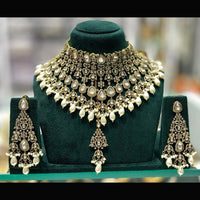 Kavita Art Royal Polki Kundan Stone And Pearl Choker Necklace Set