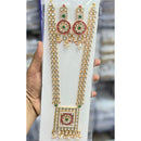 Kavita Art Heritage Kundan Stone And Pearl Long Necklace Set 