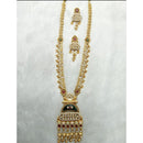 Kavita Art Heritage Pota Stone And Pearl Meenakari Long Necklace Set