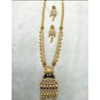 Kavita Art Heritage Pota Stone And Pearl Meenakari Long Necklace Set