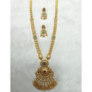 Kavita Art Heritage Pota Stone And Pearl Meenakari Long Necklace Set