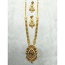 Kavita Art Heritage Pota Stone And Pearl Meenakari Long Necklace Set