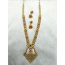 Kavita Art Heritage Pota Stone And Pearl Meenakari Long Necklace Set