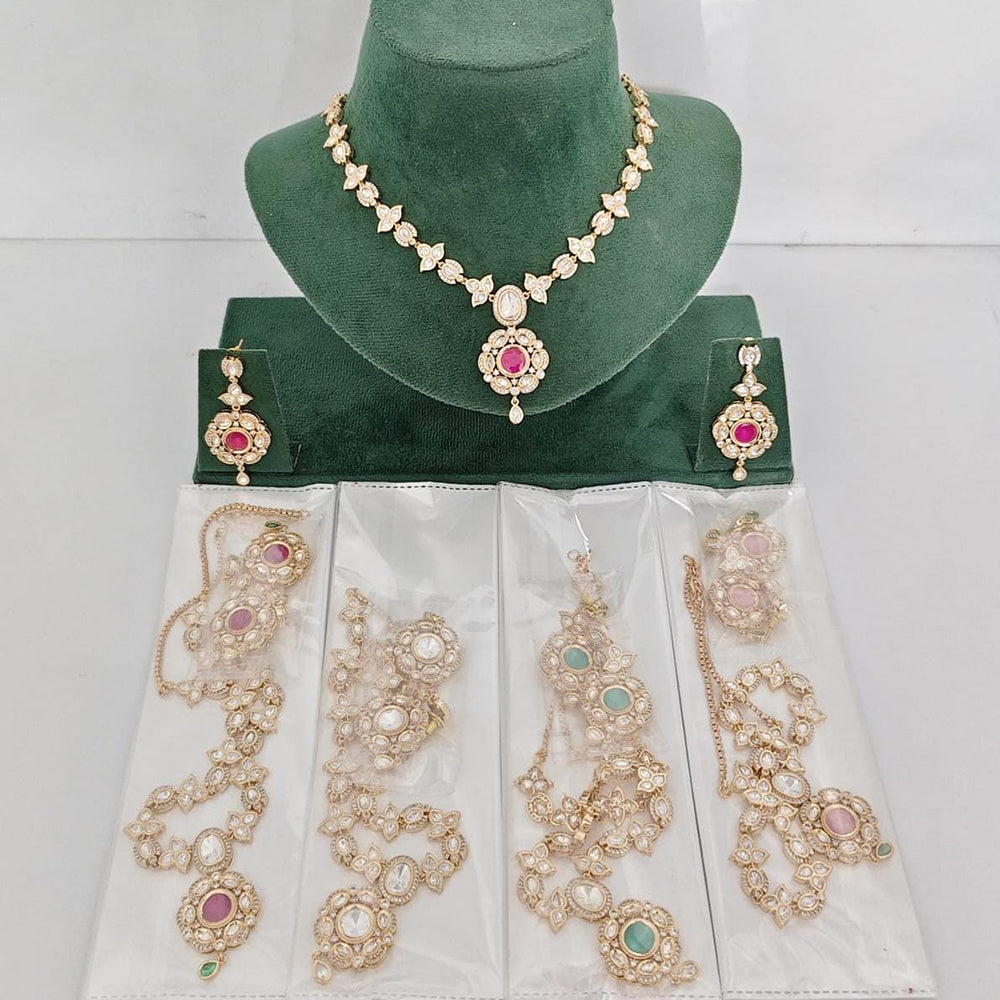 Kavita Art Glam Polki Kundan Heavy Necklace Set