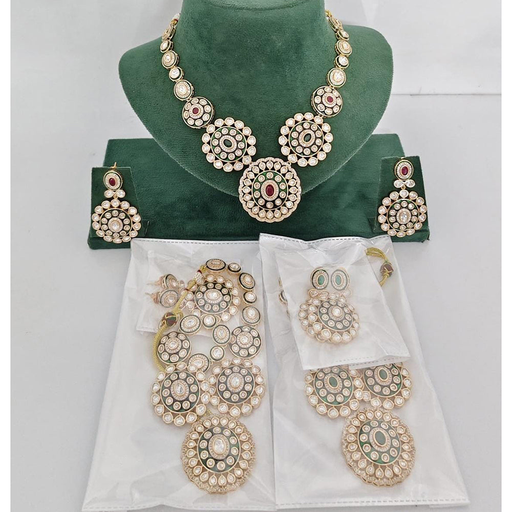 Kavita Art Glam Polki Kundan Heavy Necklace Set